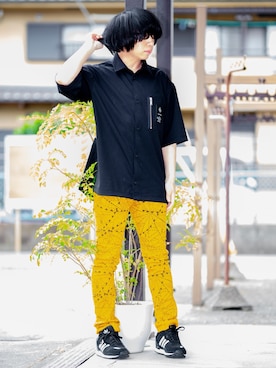 「SHAREEF（シャリーフ）のアイテム（その他パンツ）」を使った、えてるさん（メンズ・159cm）の春コーディネート