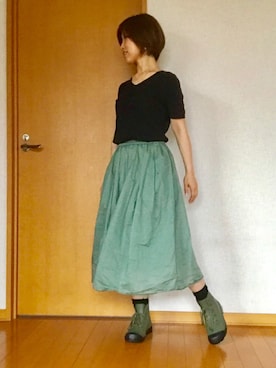 「長靴」｜「アイテム（雑貨/ホビー）」を使った、ryoさん（レディース・153cm）の夏コーディネート
