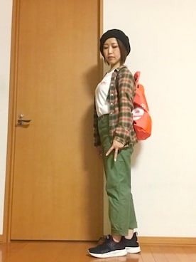 「ベレー帽推奨委員会」｜「アイテム（財布/小物）」を使った、ryoさん（レディース・153cm）の秋コーディネート