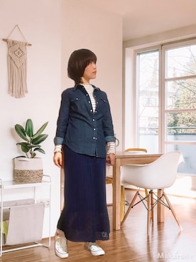 「CONVERSE（コンバース）のCONVERSE NEXTAR 110 OX（スニーカー）」を使った、ryoさん（レディース・153cm）の春コーディネート