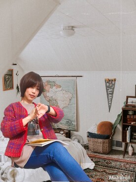 「ツイード」｜「アイテム（雑誌）」を使った、ryoさん（レディース・153cm）の春コーディネート