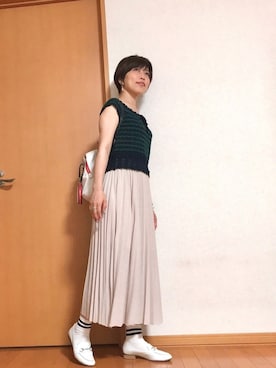 「ビットローファー」｜「アイテム（雑誌）」を使った、ryoさん（レディース・153cm）の秋コーディネート