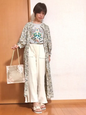 「ラブアンドピース2020」｜「アイテム（シャツワンピース）」を使った、ryoさん（レディース・153cm）の秋コーディネート