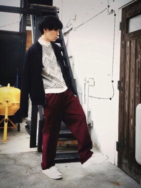 「temptation（テンプテーション）のアイテム（ブルゾン）」を使った、kazuさん（メンズ・170cm）の春コーディネート
