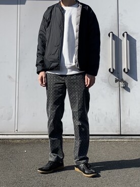 「GERMAN TRAINER（ジャーマントレーナー）の［ジャーマントレーナー］SC GERMAN TRAINER スニーカー（スニーカー）」を使った、kazuさん（メンズ・170cm）の冬コーディネート