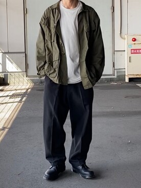 「Dr. Martens（ドクターマーチン）の［UNISEX/ユニセックス］Dr.Martens ドクターマーチン 3EYE GIBSON 1461 MONO 3ホール ギブソン シューズ（ドレスシューズ）」を使った、kazuさん（メンズ・170cm）の冬コーディネート