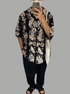 「BEAMS（ビームス）のアイテム（スラックス）」を使った、kazuさん（メンズ・170cm）の春コーディネート