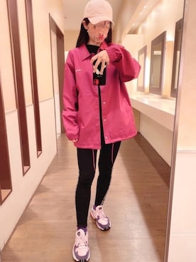「STUSSY（ステューシー）のアイテム（ブルゾン）」を使った、❁かなぽぽ❁さん（レディース・164cm）の冬コーディネート