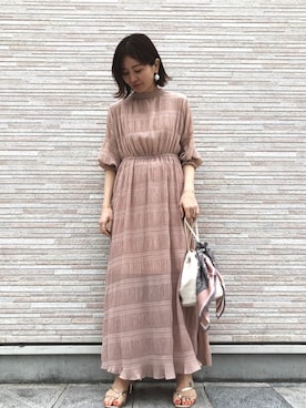 「くすみピンク」｜「アイテム（財布/小物）」を使った、takayama  yukoさん（レディース・156cm）の春コーディネート