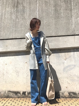 「Chico（チコ）のアイテム（サロペット/オーバーオール）」を使った、takayama  yukoさん（レディース・156cm）の春コーディネート