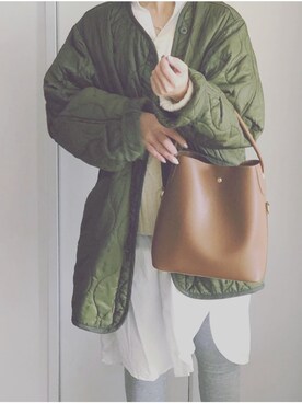 「PAGEBOY（ページボーイ）のアイテム（シャツワンピース）」を使った、chantomoさん（レディース・150cm）の冬コーディネート