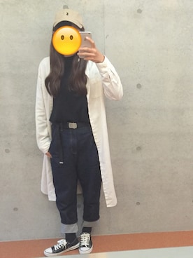 「RETRO GIRL（レトロガール）のアイテム（シャツワンピース）」を使った、さきさん（レディース・157cm）の冬コーディネート