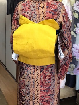 「名古屋帯」｜こめさんʕ´(ᴥ)`ʔさん（レディース・163cm）の春コーディネート