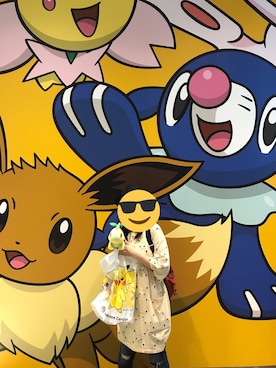 「アイテム（おもちゃ、グリーン系）」を使った、こめさんʕ´(ᴥ)`ʔさん（レディース・163cm）の夏コーディネート