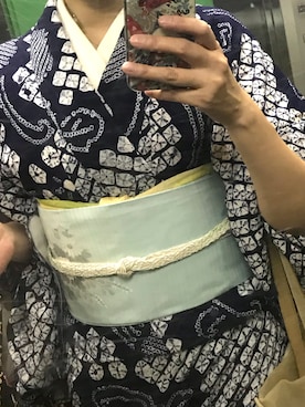 「絞り染め」｜こめさんʕ´(ᴥ)`ʔさん（レディース・163cm）の夏コーディネート