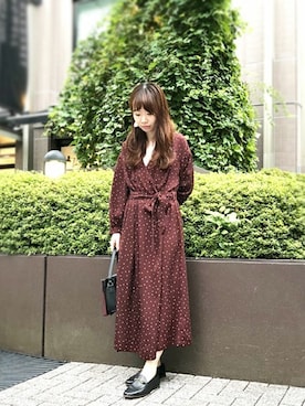 「ビットローファー」｜「アイテム（その他シューズ）」を使った、nano・universe lady's　STAFFさん（レディース・157cm）の秋コーディネート