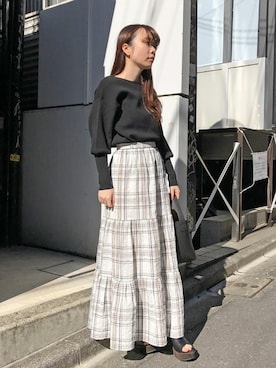 「HASHIBAMI（ハシバミ）のアイテム（バッグ）」を使った、nano・universe lady's　STAFFさん（レディース・157cm）の冬コーディネート