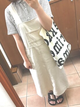 「kutir（クティール）のアイテム（ジャンパースカート）」を使った、ぽさん（レディース・161cm）の秋コーディネート