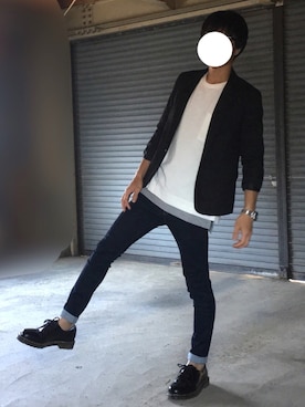 「UNIQLO（ユニクロ）のWOMEN ウルトラストレッチジーンズ（デニムパンツ）」を使った、まーたさん（メンズ・168cm）の春コーディネート