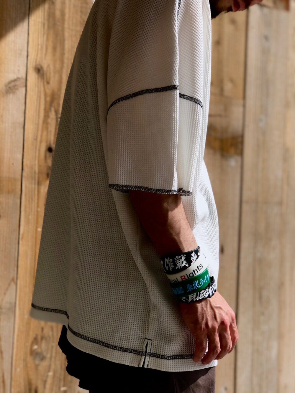 「オーバーサイズ、白Tシャツ、street、ビッグT、シンプルコーデ、ROYAL FLASH、ロイヤルフラッシュ、渋谷、原宿」｜「STAMPDのSTAMPD/スタンプド/ANTORA SHORT SLEEVE TEE（Tシャツ/カットソー、ホワイト系）」を使った、Takatoshi Tsudaさん（メンズ・170cm）の夏コーディネートの1枚目の写真