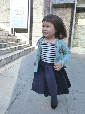 「MSCHF（ミスチーフ）のアイテム（ジャケット/アウター）」を使った、wowshoppingqueenさん（キッズ・90cm）の冬コーディネート