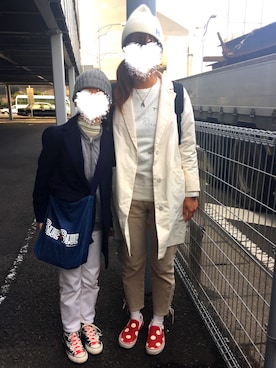 「BLUE BLUE（ブルーブルー）のアイテム（バッグ）」を使った、A-Nさん（レディース・164cm）の冬コーディネート