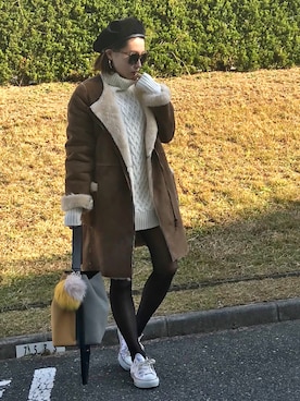 「CONVERSE（コンバース）のconverse（コンバース） ALL STAR OX（オールスターOX）（スニーカー）」を使った、Saako…☺︎♡さん（レディース・155cm）の冬コーディネート