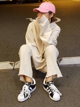 「STYLENANDA（スタイルナンダ）のアイテム（スウェット）」を使った、yukachinさん（レディース・148cm）の春コーディネート