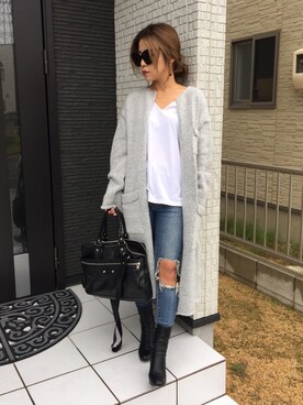 「UNIF（ユニフ）のアイテム（パンツ）」を使った、yukachinさん（レディース・148cm）の春コーディネート
