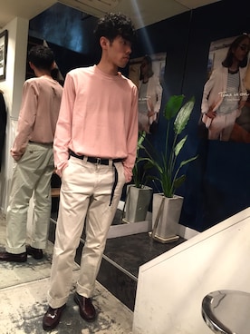 「Time is on（タイムイズオン）のアイテム」を使った、Timeisonさん（メンズ・178cm）の春コーディネート