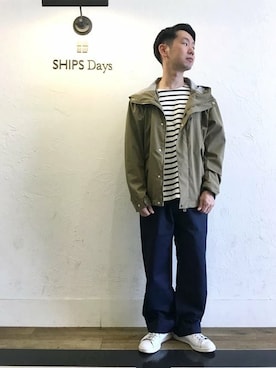 「SHIPS Days（シップスデイズ）のアイテム」を使った、野間さん（メンズ・164cm）の春コーディネート