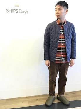 「SHIPS Days（シップスデイズ）のアイテム」を使った、野間さん（メンズ・164cm）の秋コーディネート