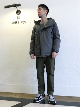 「SHIPS Days（シップスデイズ）のアイテム」を使った、野間さん（メンズ・164cm）の秋コーディネート