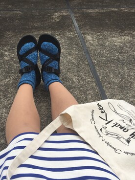「rasox（ラソックス）のアイテム（ソックス/靴下）」を使った、うりさん（レディース・156cm）の春コーディネート