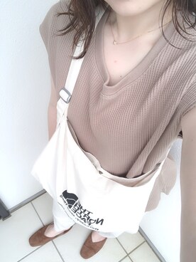 「ザノースフェイス」｜「アイテム（スリッポン）」を使った、e♡t♡cさん（レディース・153cm）の夏コーディネート