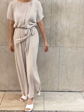 「rienda（リエンダ）のアイテム（オールインワン・サロペット）」を使った、saeさん（レディース・161cm）の夏コーディネート