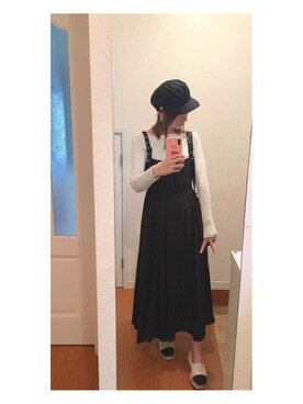「ラブアンドピース2020」｜「アイテム（キャスケット）」を使った、なナさん（レディース・158cm）の秋コーディネート
