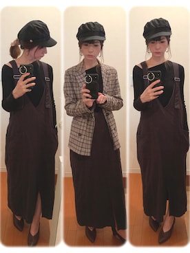 「レプシィム(LEPSIM)」｜「アイテム（キャスケット）」を使った、なナさん（レディース・158cm）の秋コーディネート