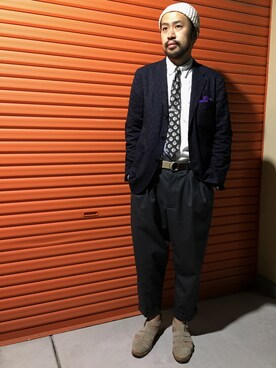 「KENNETH FIELD」｜Ikuo Mitaniさん（メンズ・171cm）の春コーディネート