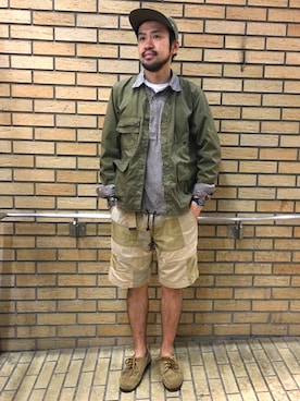 「アイテム（シャツ/ブラウス）」を使った、Ikuo Mitaniさん（メンズ・171cm）の春コーディネート