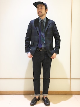 「KENNETH FIELD」｜Ikuo Mitaniさん（メンズ・171cm）の秋コーディネート
