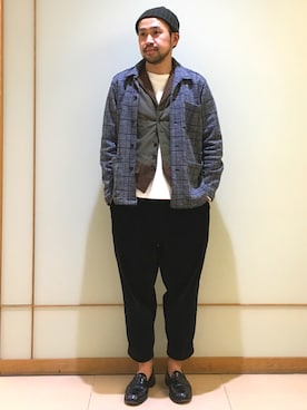 「KENNETH FIELD」｜Ikuo Mitaniさん（メンズ・171cm）の秋コーディネート