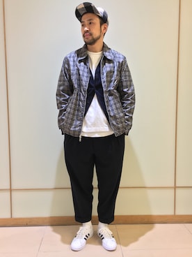 「WILLIAM LOCKIE（ウィリアムロッキー）のアイテム」を使った、Ikuo Mitaniさん（メンズ・171cm）の秋コーディネート