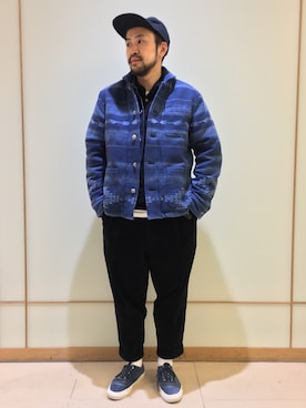 「FILSON（フィルソン）のアイテム」を使った、Ikuo Mitaniさん（メンズ・171cm）の冬コーディネート