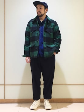 「アイテム（カバーオール）」を使った、Ikuo Mitaniさん（メンズ・171cm）の冬コーディネート