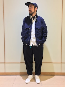 「Polo Ralph Lauren」｜「アイテム（ミリタリージャケット）」を使った、Ikuo Mitaniさん（メンズ・171cm）の春コーディネート
