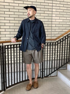 「shorts」｜「アイテム（帽子）」を使った、Ikuo Mitaniさん（メンズ・171cm）の春コーディネート