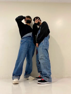 「Lee（リー）のアイテム（サロペット/オーバーオール）」を使った、itoukunさん（メンズ・170cm）の秋コーディネート