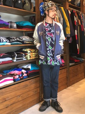 「WEAR昭和部」｜「アイテム（ブルゾン）」を使った、りょうさん（メンズ・171cm）の春コーディネート