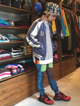 「WEAR昭和部」｜「アイテム（ブルゾン）」を使った、りょうさん（メンズ・171cm）の春コーディネート